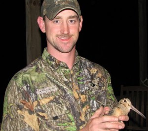 Zach holding the woodcock